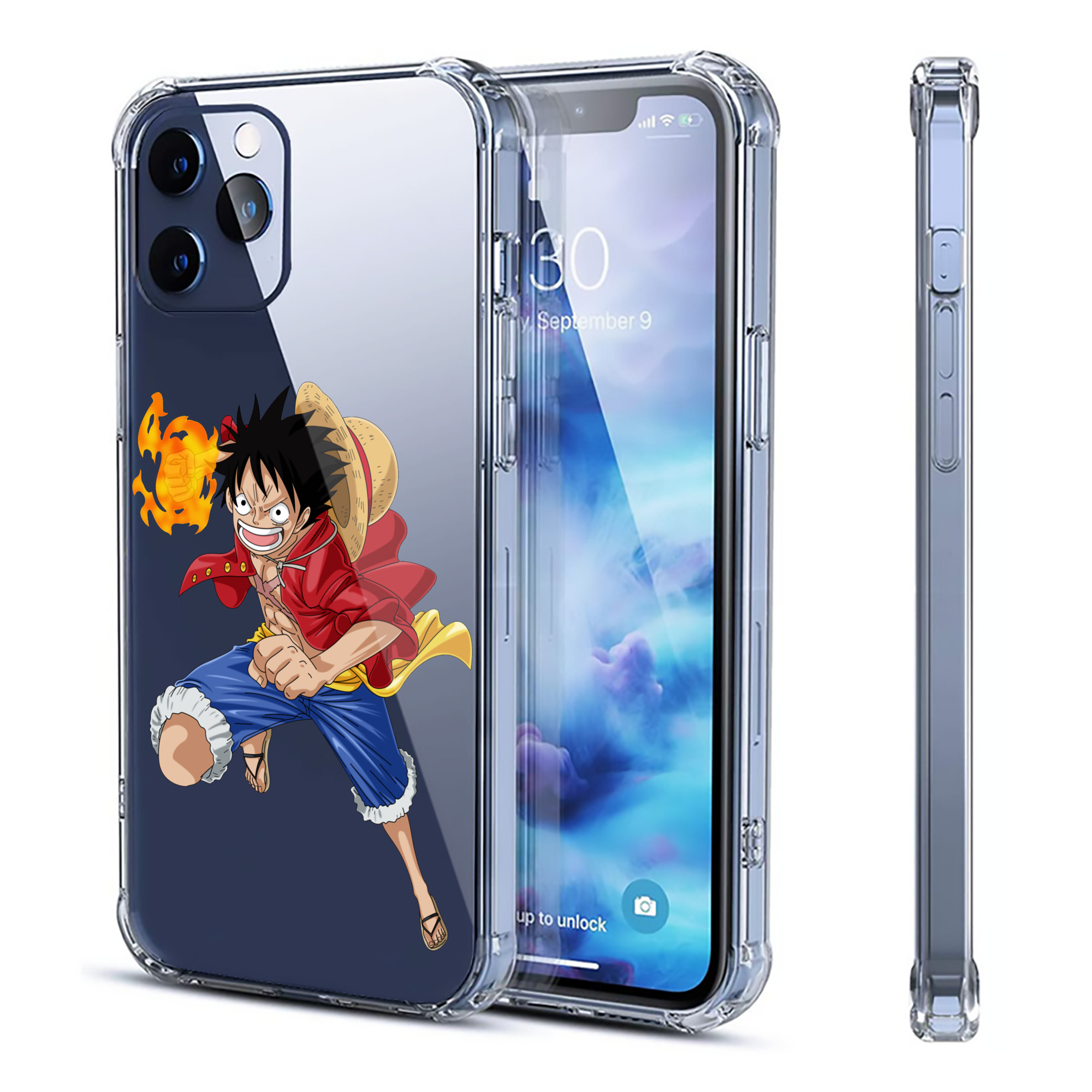 （画像用） ワンピース モンキー・D・ルフィ ONE PIECE Monkey D. Luffy 【iPhone 12シリーズ対応】透明スマホケース（クリアソフトケース）